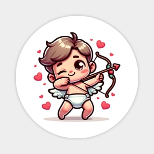 Dabbing Valentine's Day Cupid Celebration Magnet